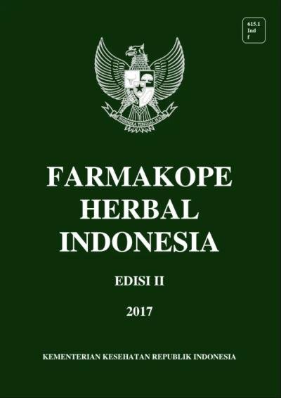 Farmakope Herbal Indonesia Edisi II Tahun 2017